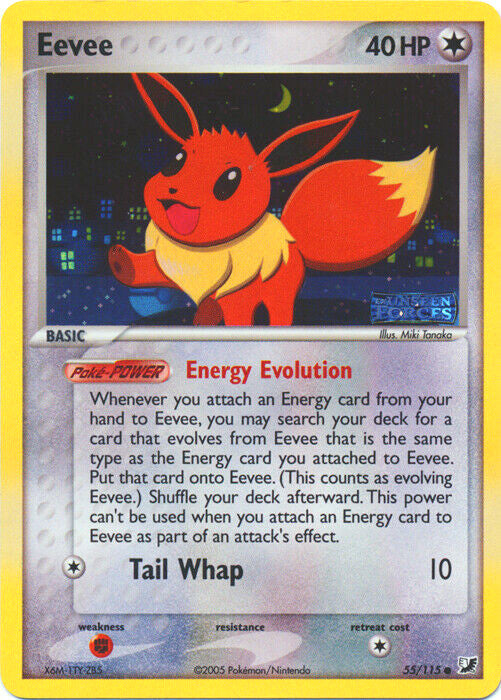 Eevee 55/115 - Unseen Forces Reverse Holofoil