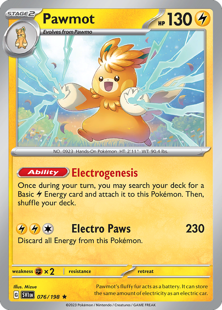 Pawmot - 076/198 (Line Holo) 76 - Miscellaneous Cards & Products Holofoil