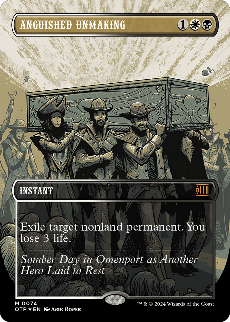 Anguished Unmaking (Textured Foil) (OTP-074) - Breaking News (Borderless) Foil