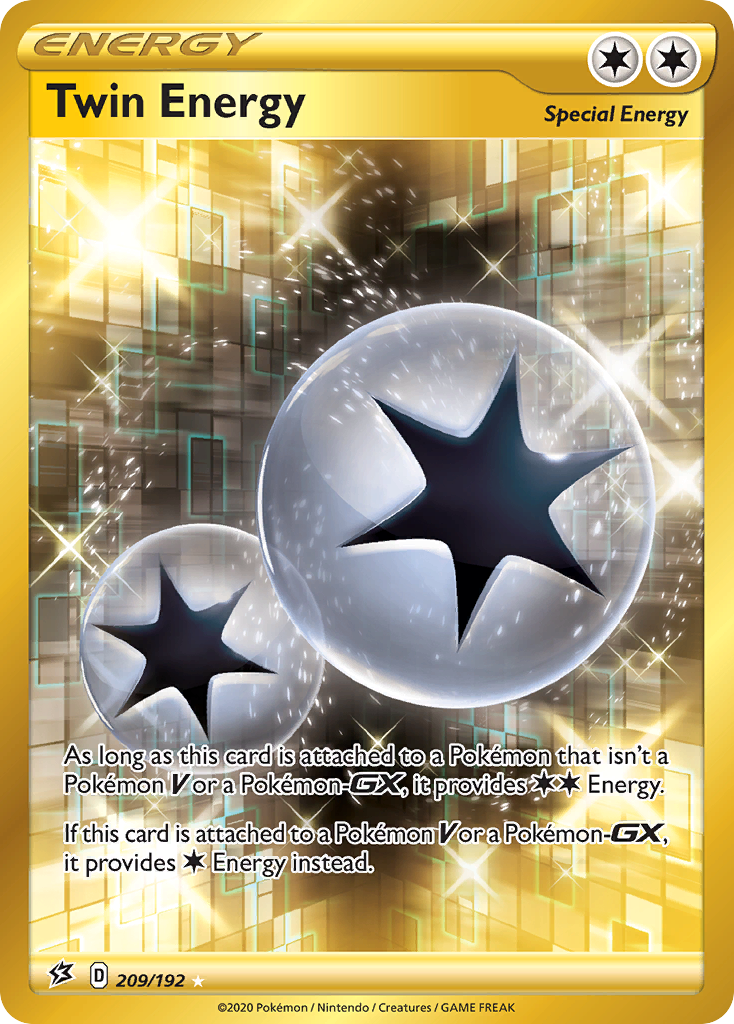 Twin Energy (Secret) 209/192 - SWSH02 Rebel Clash Holofoil