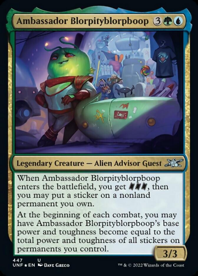 Ambassador Blorpityblorpboop (Galaxy Foil) (UNF-447) - Unfinity Foil