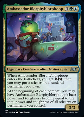 Ambassador Blorpityblorpboop (Galaxy Foil) (UNF-447) - Unfinity Foil