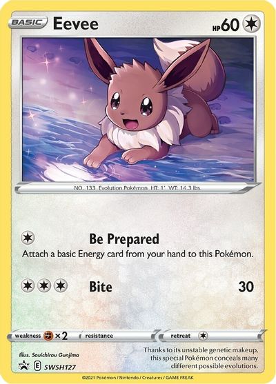 Eevee - SWSH127 SWSH127/307 - SWSH Sword & Shield Promo Cards Holofoil