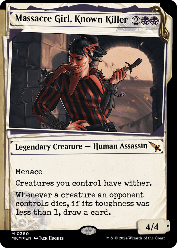 Massacre Girl, Known Killer (Showcase) (Invisible Ink) (MKM-380) - Murders at Karlov Manor: (Showcase) Foil