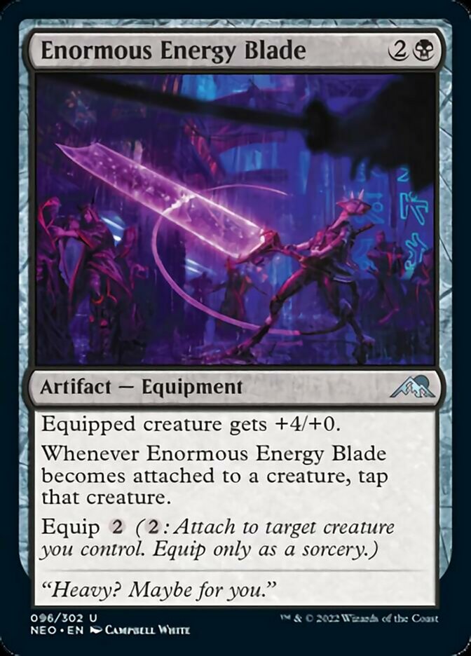 Enormous Energy Blade (NEO-096) - Kamigawa: Neon Dynasty