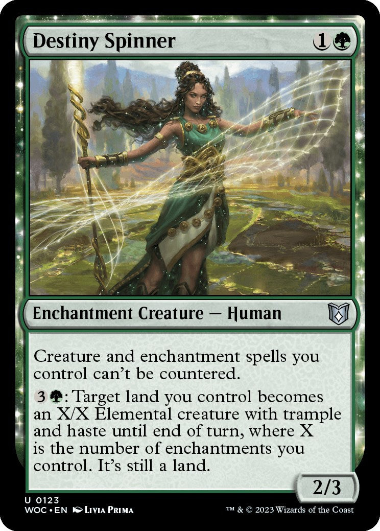 Destiny Spinner (WOC-123) - Wilds of Eldraine Commander: (enchantment)