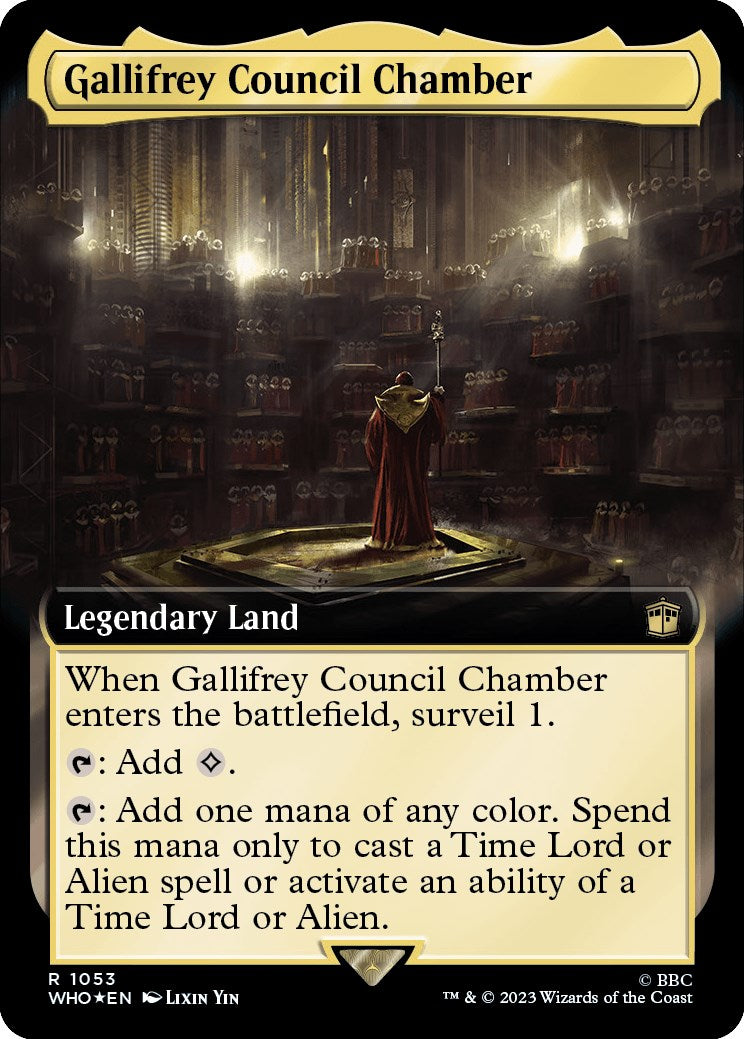 Gallifrey Council Chamber (Extended Art) (Surge Foil) (WHO-1053) - Doctor Who: (Extended Art) Foil