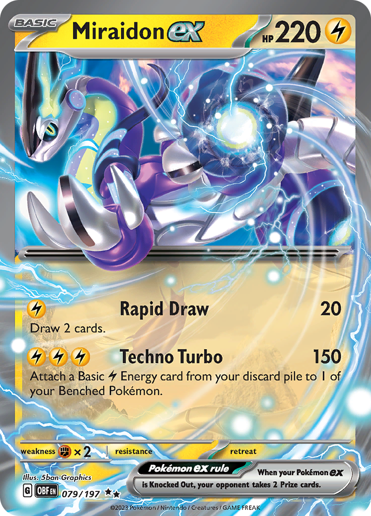 Miraidon ex 79 - SV03 Obsidian Flames Holofoil