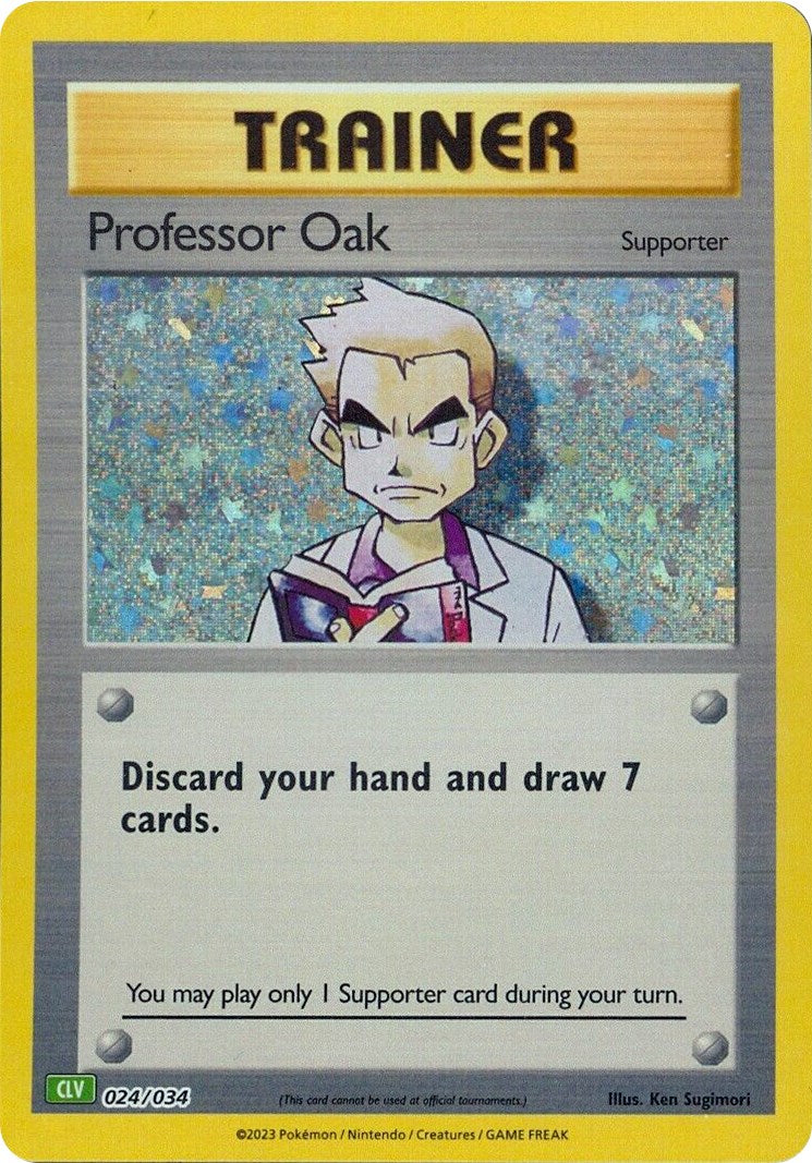 Professor Oak (CLV) 24 - Trading Card Game Classic Holofoil