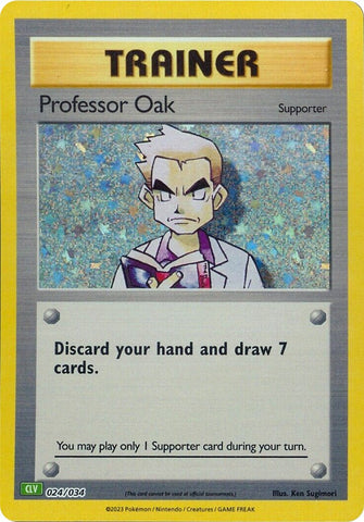 Professor Oak (CLV) 24 - Trading Card Game Classic Holofoil