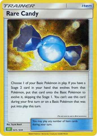 Rare Candy (CLV) 25 - Trading Card Game Classic Holofoil