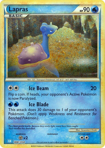 Lapras 8 - Trading Card Game Classic Holofoil