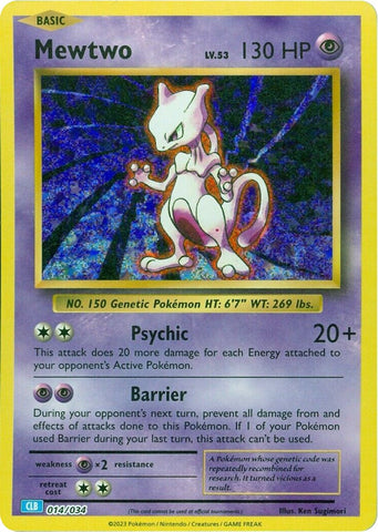 Mewtwo 14 - Trading Card Game Classic Holofoil