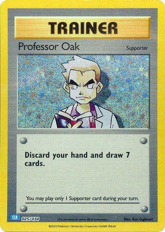 Professor Oak (CLB) 25 - Trading Card Game Classic Holofoil