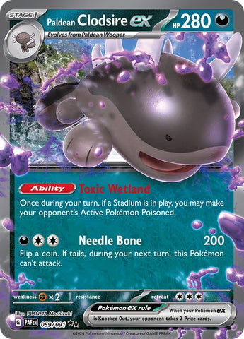 Paldean Clodsire ex - 059/091 59 - SV Paldean Fates Holofoil