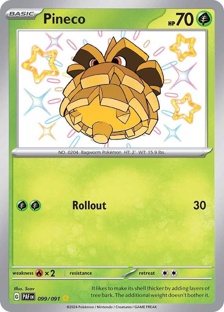 Pineco - 099/091 99 - SV Paldean Fates Holofoil