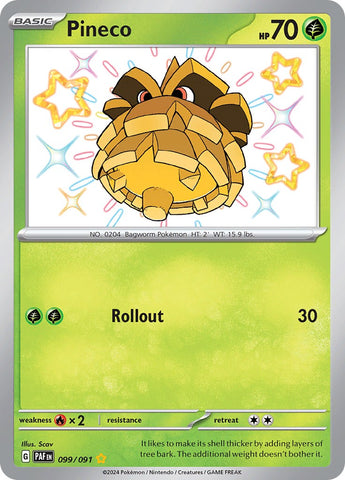 Pineco - 099/091 99 - SV Paldean Fates Holofoil
