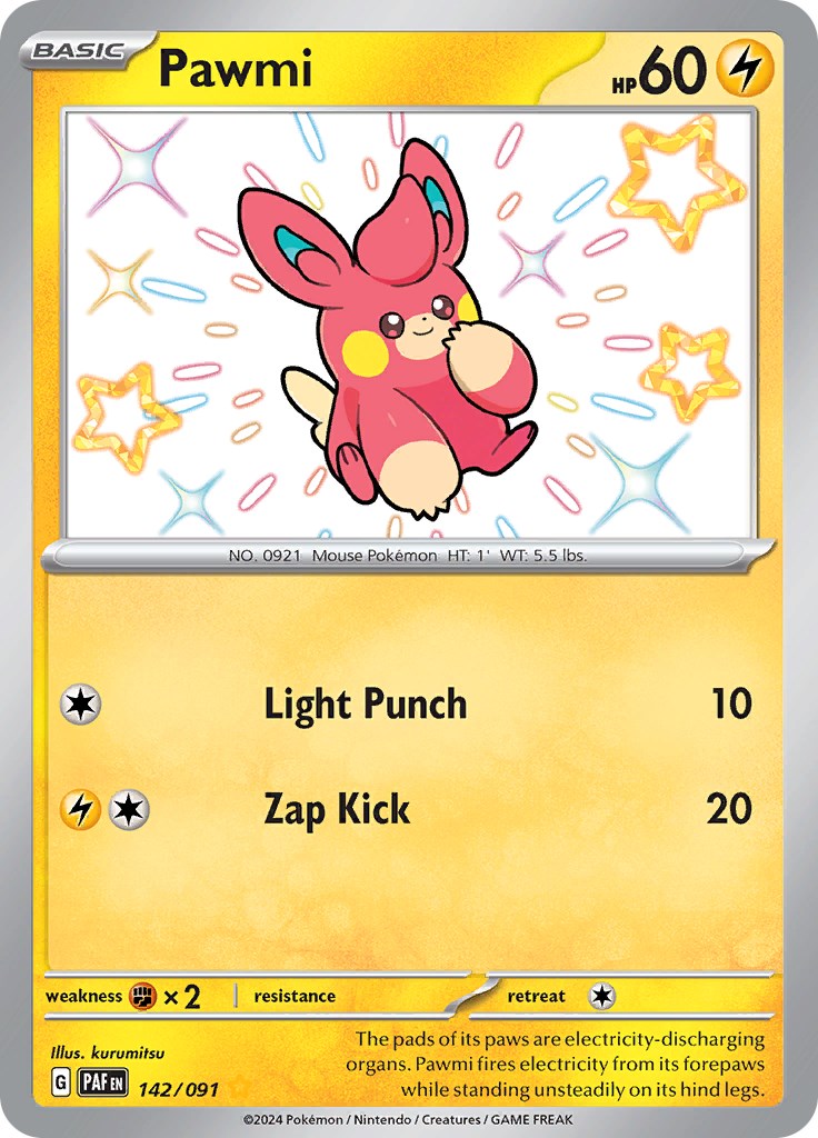 Pawmi - 142/091 142 - SV Paldean Fates Holofoil