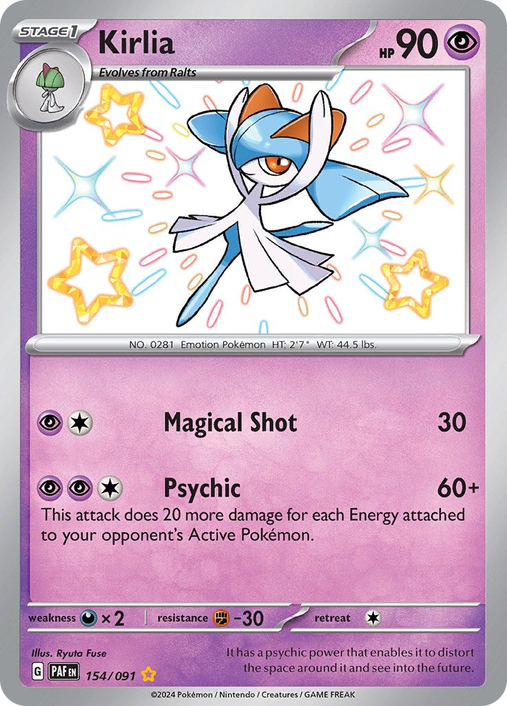 Kirlia - 154/091 154 - SV Paldean Fates Holofoil