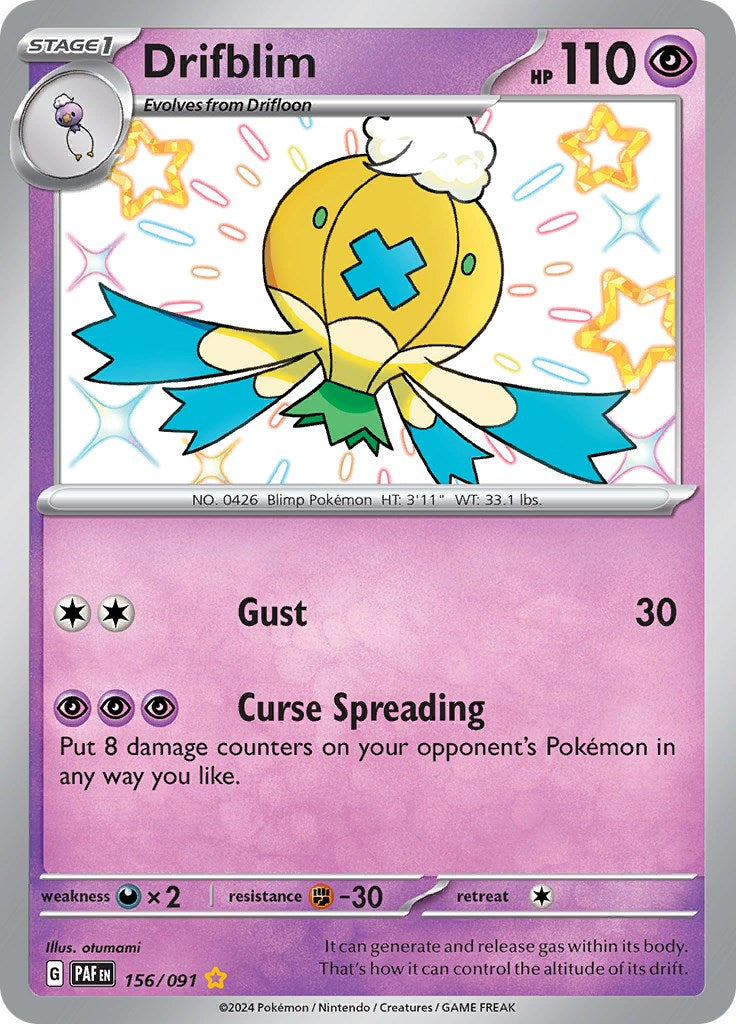 Drifblim 156 - SV Paldean Fates Holofoil