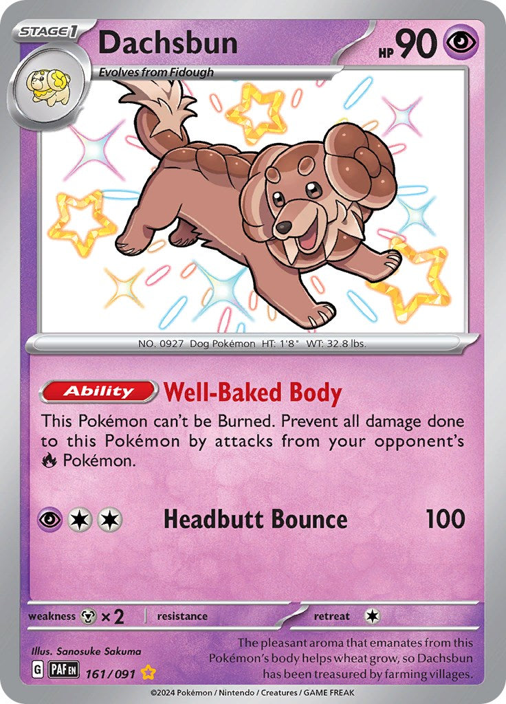 Dachsbun - 161/091 161 - SV Paldean Fates Holofoil