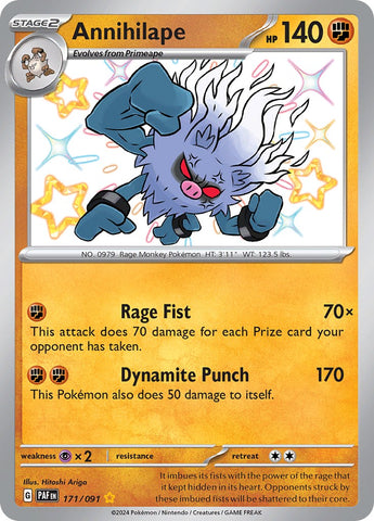 Annihilape - 171/091 171 - SV Paldean Fates Holofoil