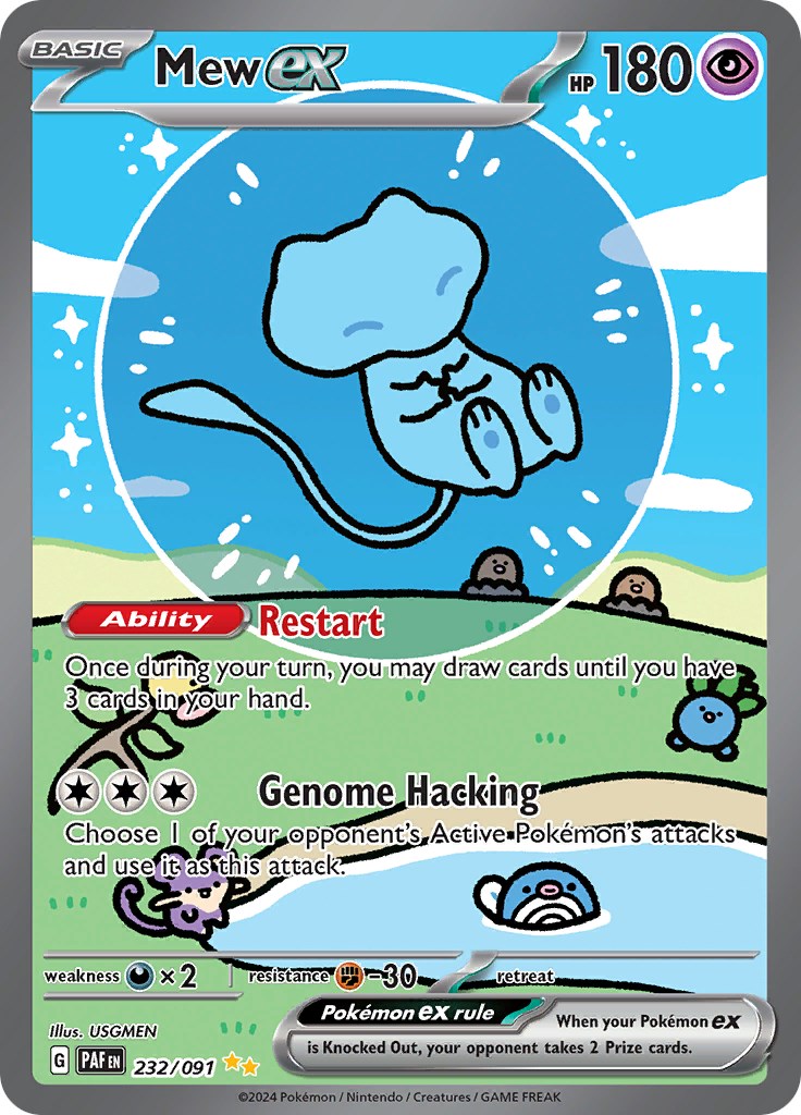 Mew ex - 232/091 232 - SV Paldean Fates Holofoil