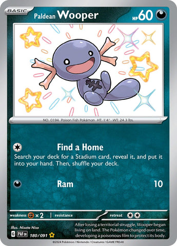 Paldean Wooper - 180/091 180 - SV Paldean Fates Holofoil