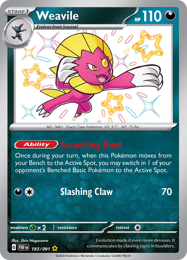 Weavile 183 - SV Paldean Fates Holofoil