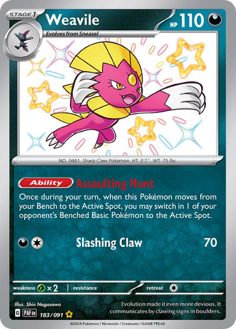 Weavile 183 - SV Paldean Fates Holofoil