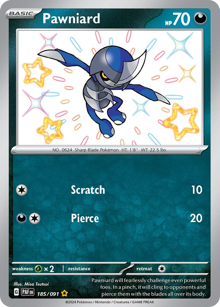 Pawniard 185 - SV Paldean Fates Holofoil
