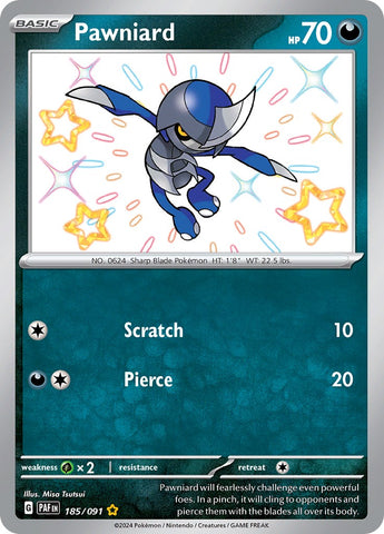 Pawniard 185 - SV Paldean Fates Holofoil