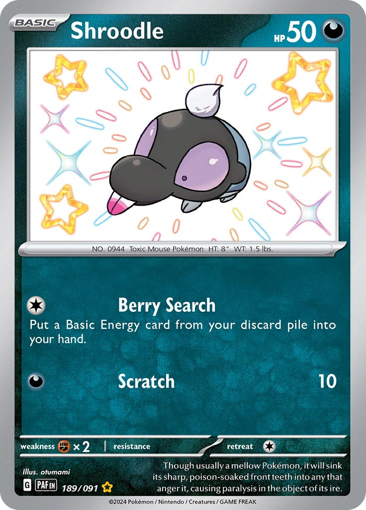 Shroodle - 189/091 189 - SV Paldean Fates Holofoil