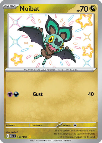 Noibat - 194/091 194 - SV Paldean Fates Holofoil