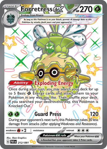 Forretress ex - 212/091 212 - SV Paldean Fates Holofoil