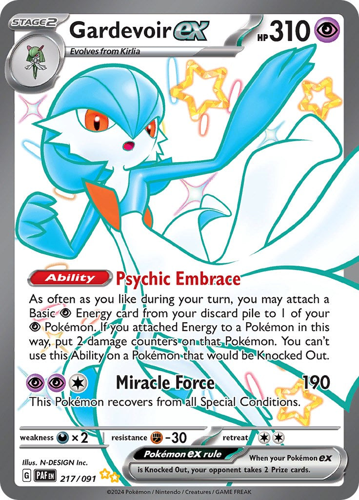 Gardevoir ex - 217/091 217 - SV Paldean Fates Holofoil
