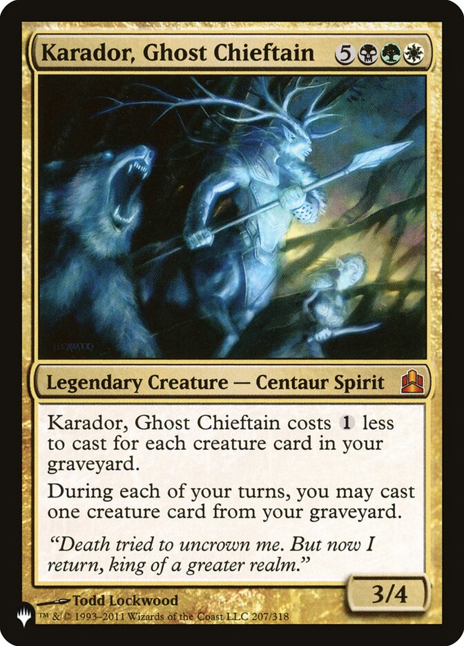 Karador, Ghost Chieftain (LIST-207/318) - The List