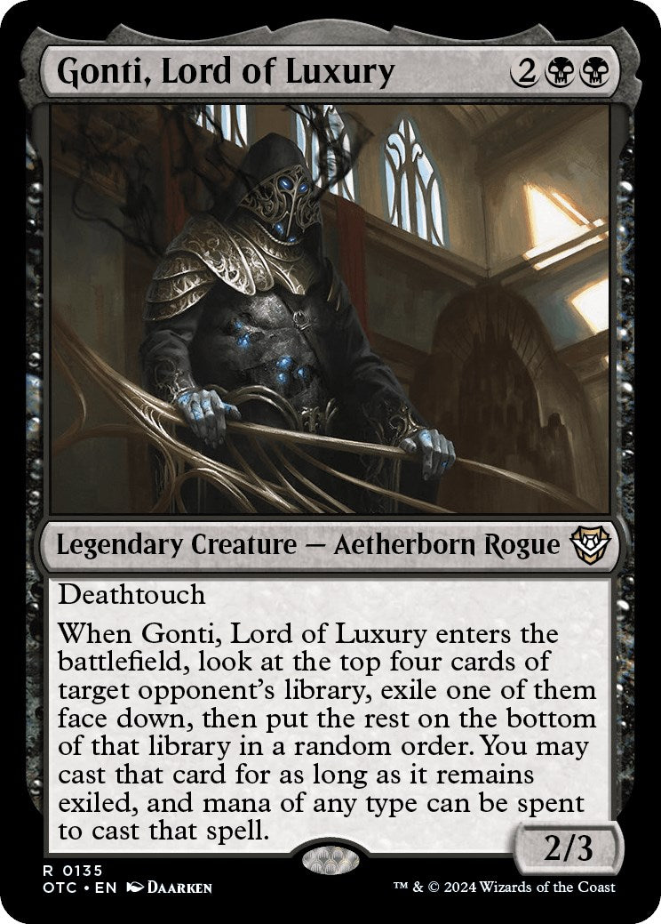 Gonti, Lord of Luxury (OTC-135) - Outlaws of Thunder Junction Commander