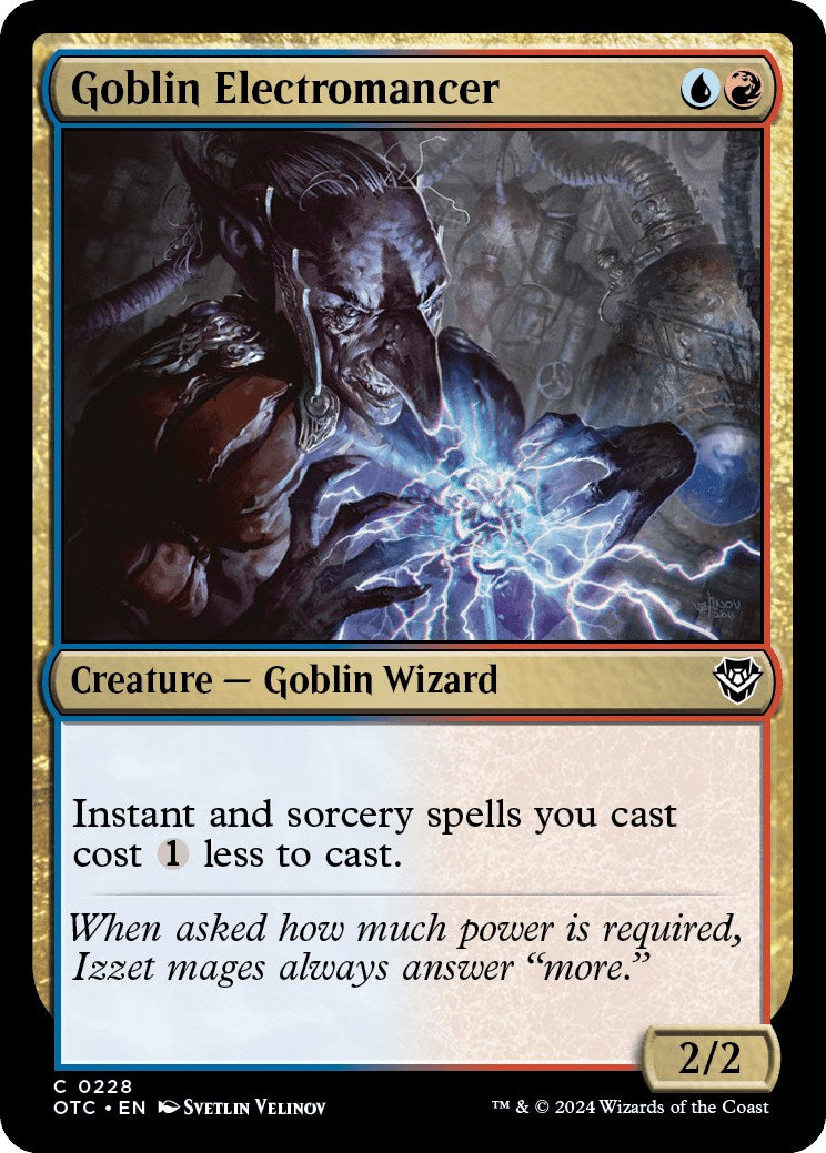 Goblin Electromancer (OTC-228) - Outlaws of Thunder Junction Commander