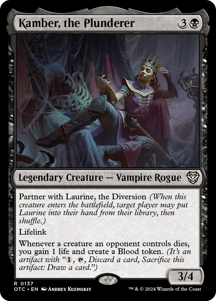 Kamber, the Plunderer (OTC-137) - Outlaws of Thunder Junction Commander