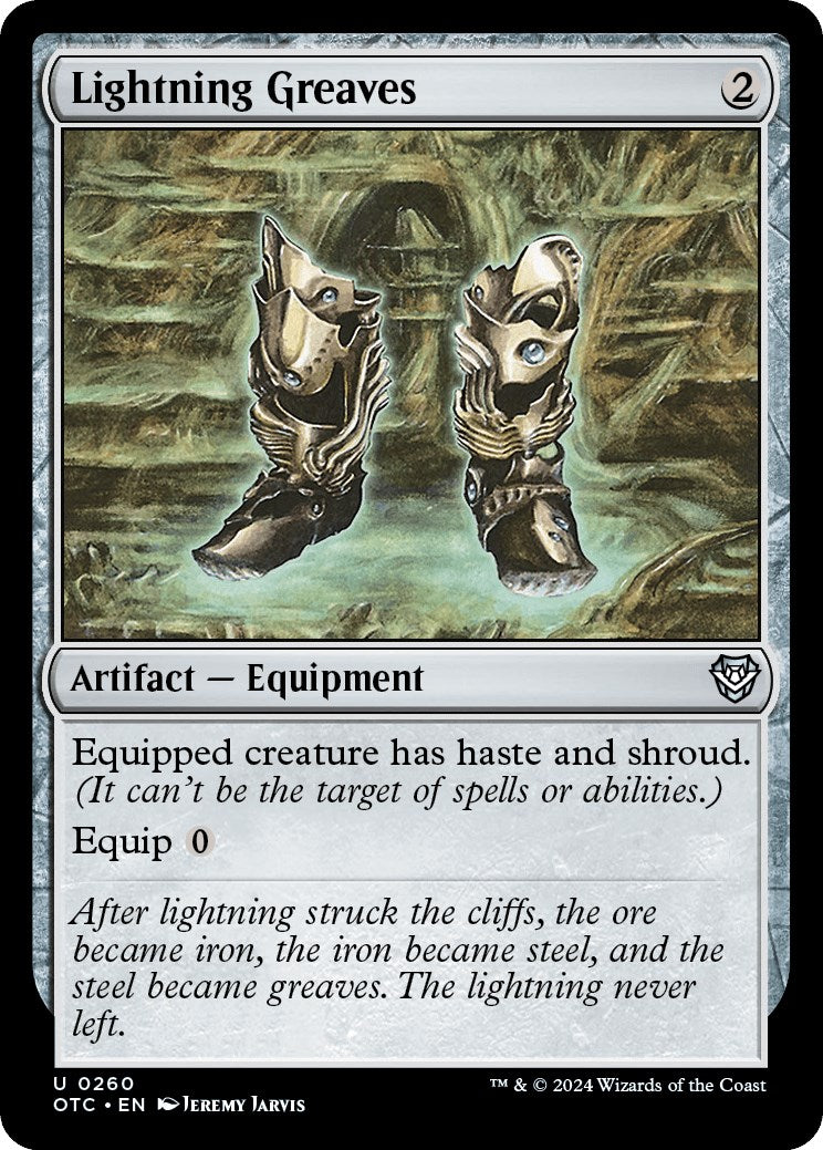 Lightning Greaves (OTC-260) - Outlaws of Thunder Junction Commander