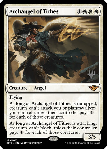 Archangel of Tithes (PPOTJ-002) - Outlaws of Thunder Junction Promos