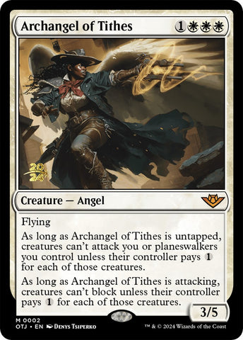 Archangel of Tithes (PRE-002) - Outlaws of Thunder Junction Promos Foil