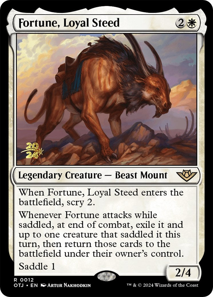 Fortune, Loyal Steed (PRE-012) - Outlaws of Thunder Junction Promos Foil