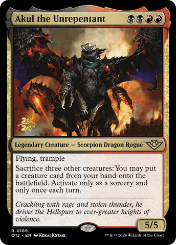Akul the Unrepentant (PRE-189) - Outlaws of Thunder Junction Promos Foil