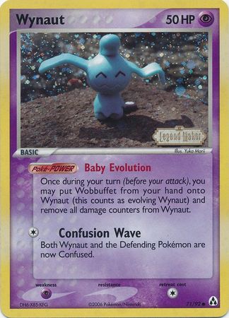 Wynaut 71/92 - Legend Maker Reverse Holofoil