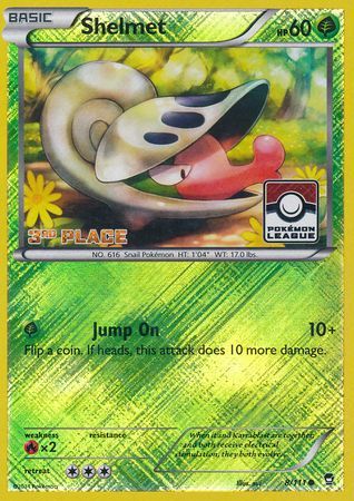 Shelmet - 8/111 (Pokemon League) [3rd Place] - League & Championship Cards Reverse Holofoil