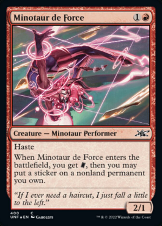 Minotaur de Force (Galaxy Foil) (UNF-400) - Unfinity Foil