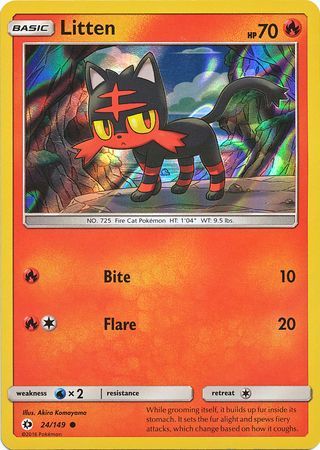 Litten - 24/149 (Water Web Holo) 24 - Miscellaneous Cards & Products Holofoil
