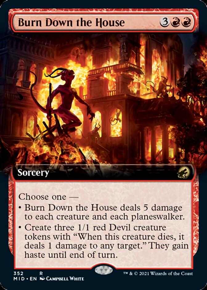 Burn Down the House (Extended Art) (MID-352) - Innistrad: Midnight Hunt: (Extended Art)
